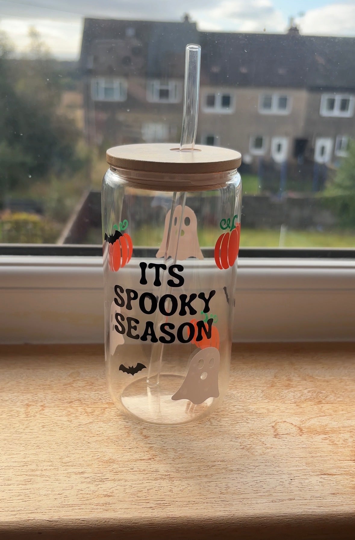 It’s Spooky Season Glass Can 🎃👻