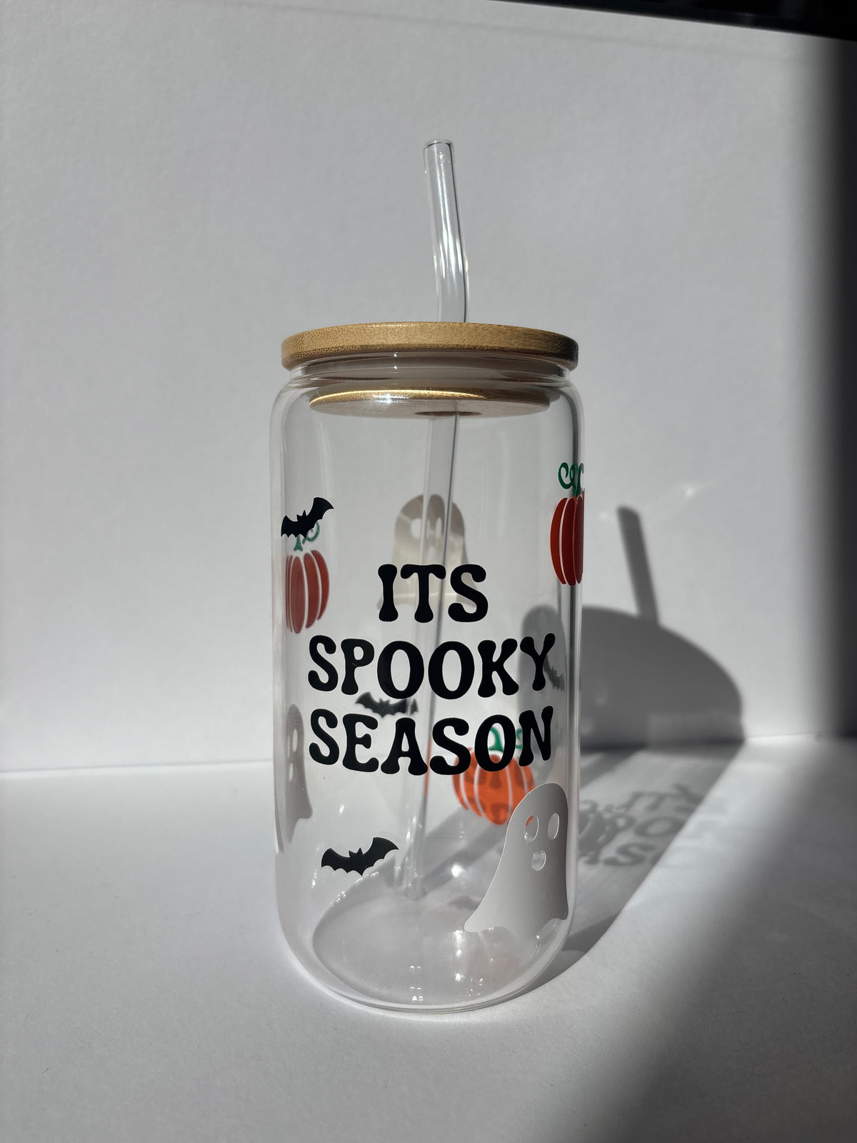 It’s Spooky Season Glass Can 🎃👻
