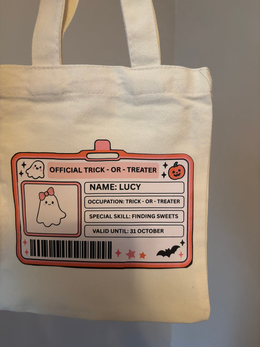Personalised Official Trick-or-Treater Bag 👻
