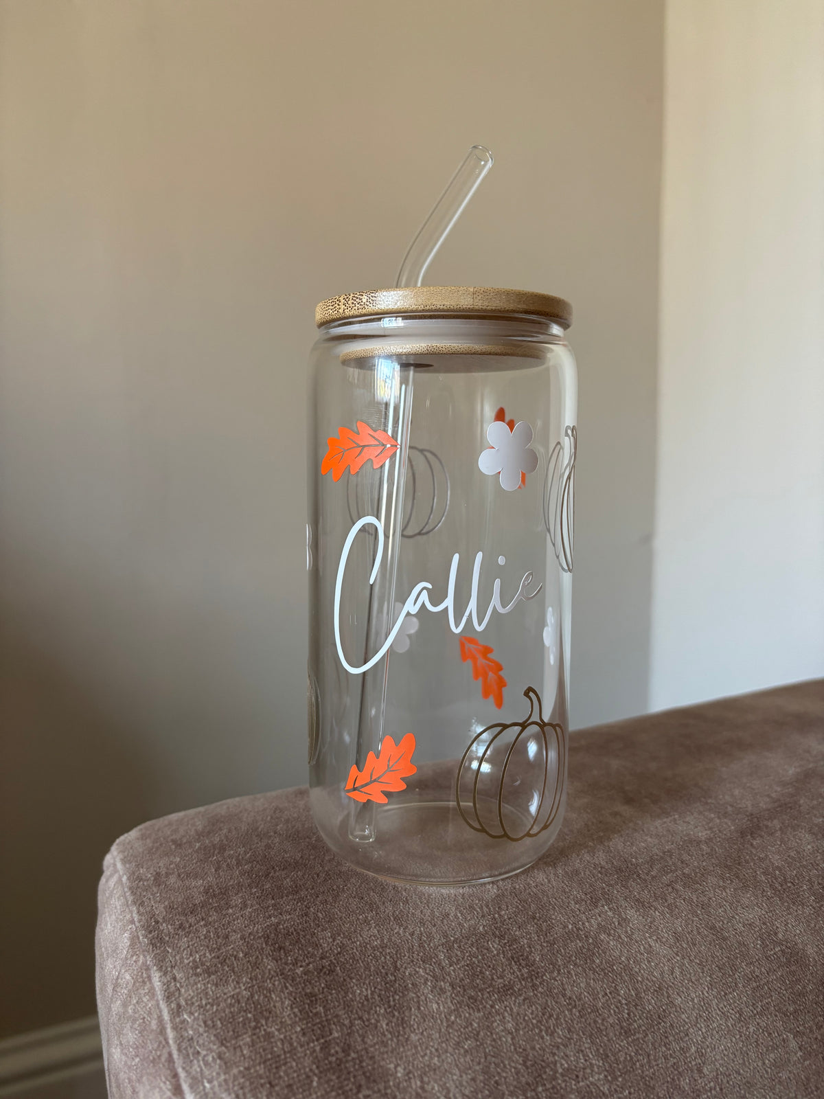 Personalised Autumn Leaves Cup