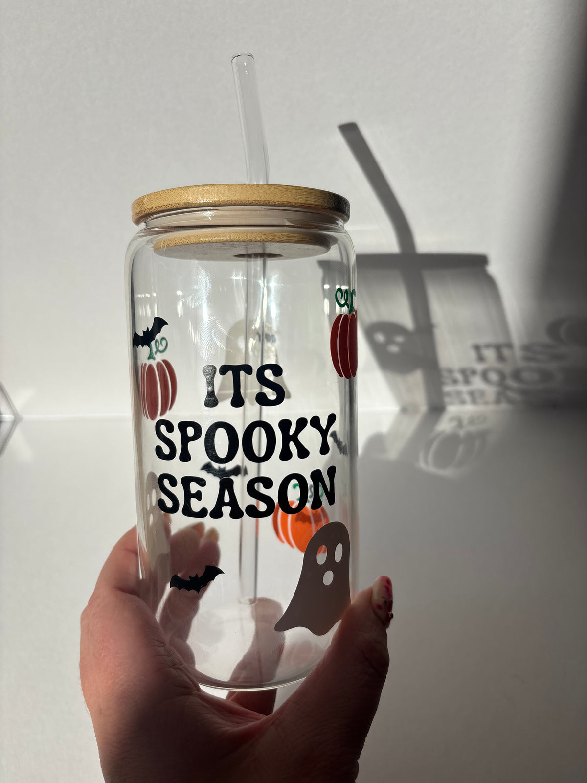 It’s Spooky Season Glass Can 🎃👻