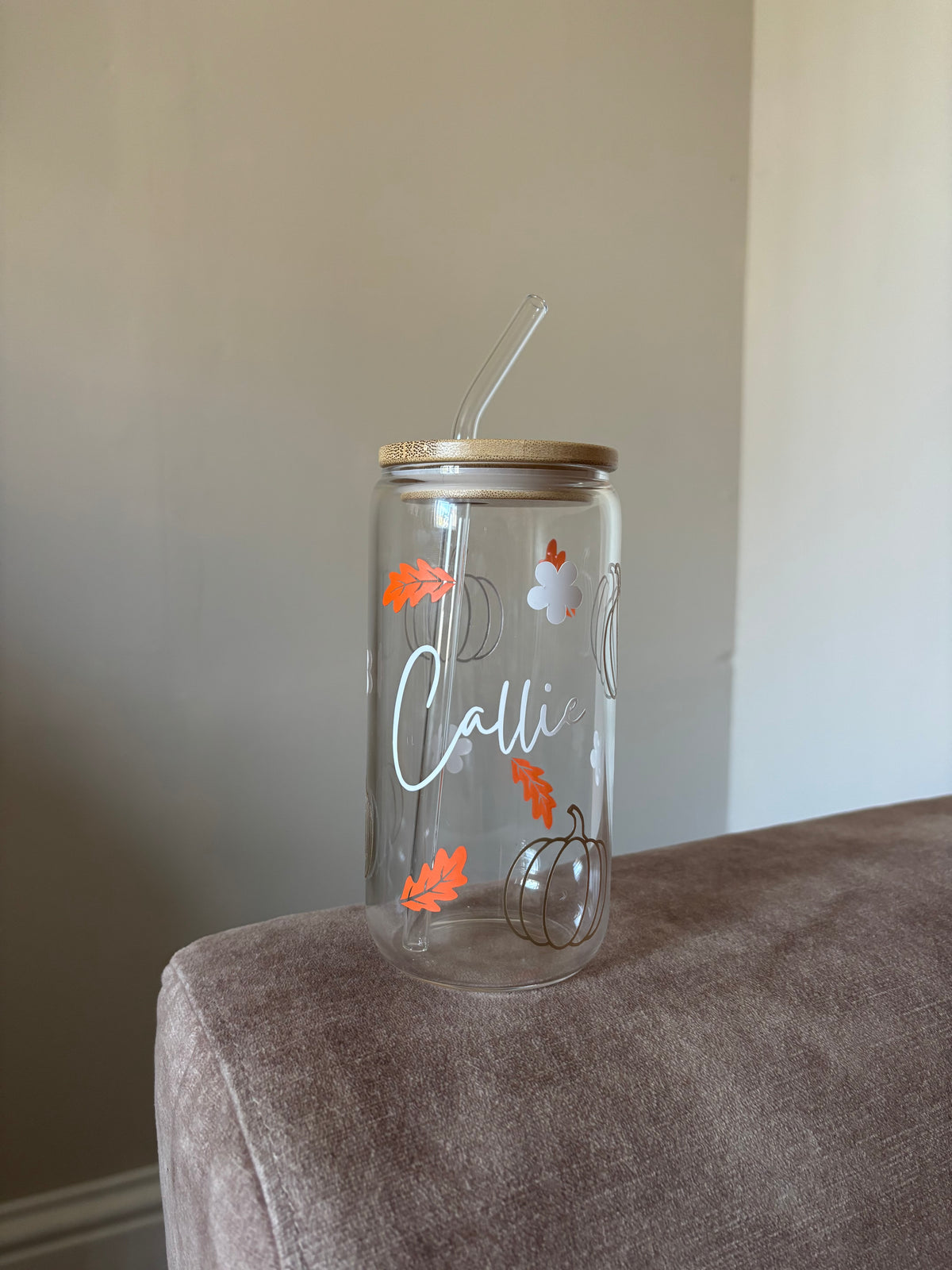 Personalised Autumn Leaves Cup