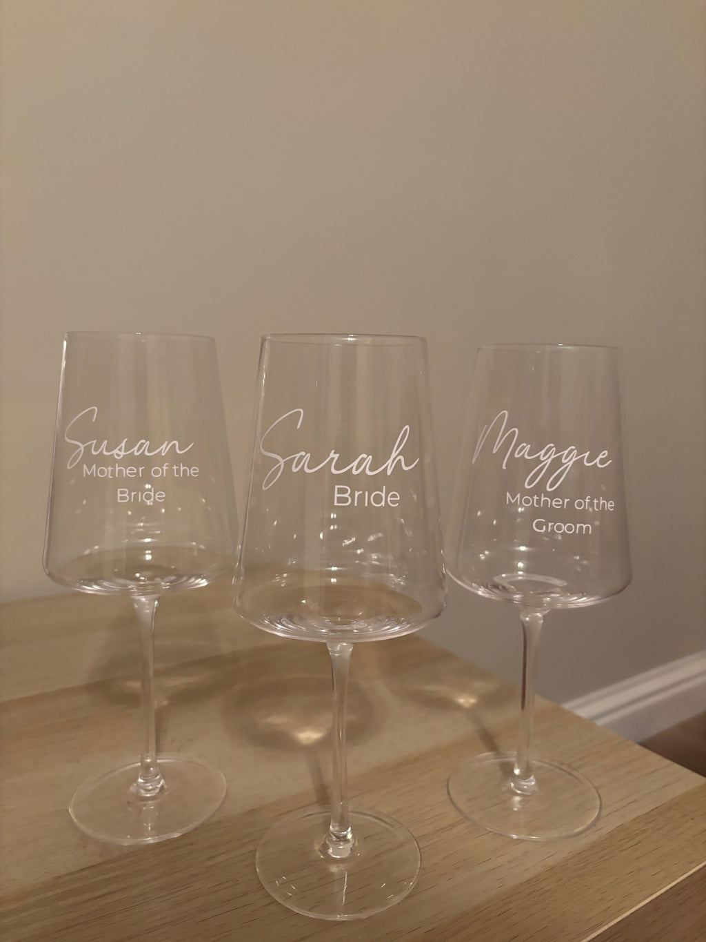 Personalised Bridal Wine Glass