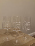 Personalised Bridal Wine Glass