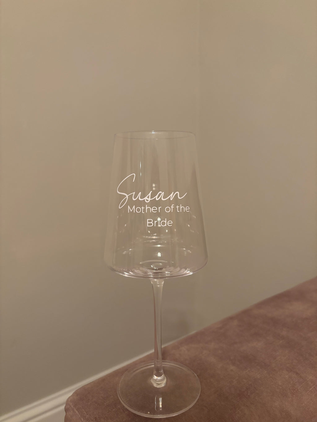 Personalised Bridal Wine Glass