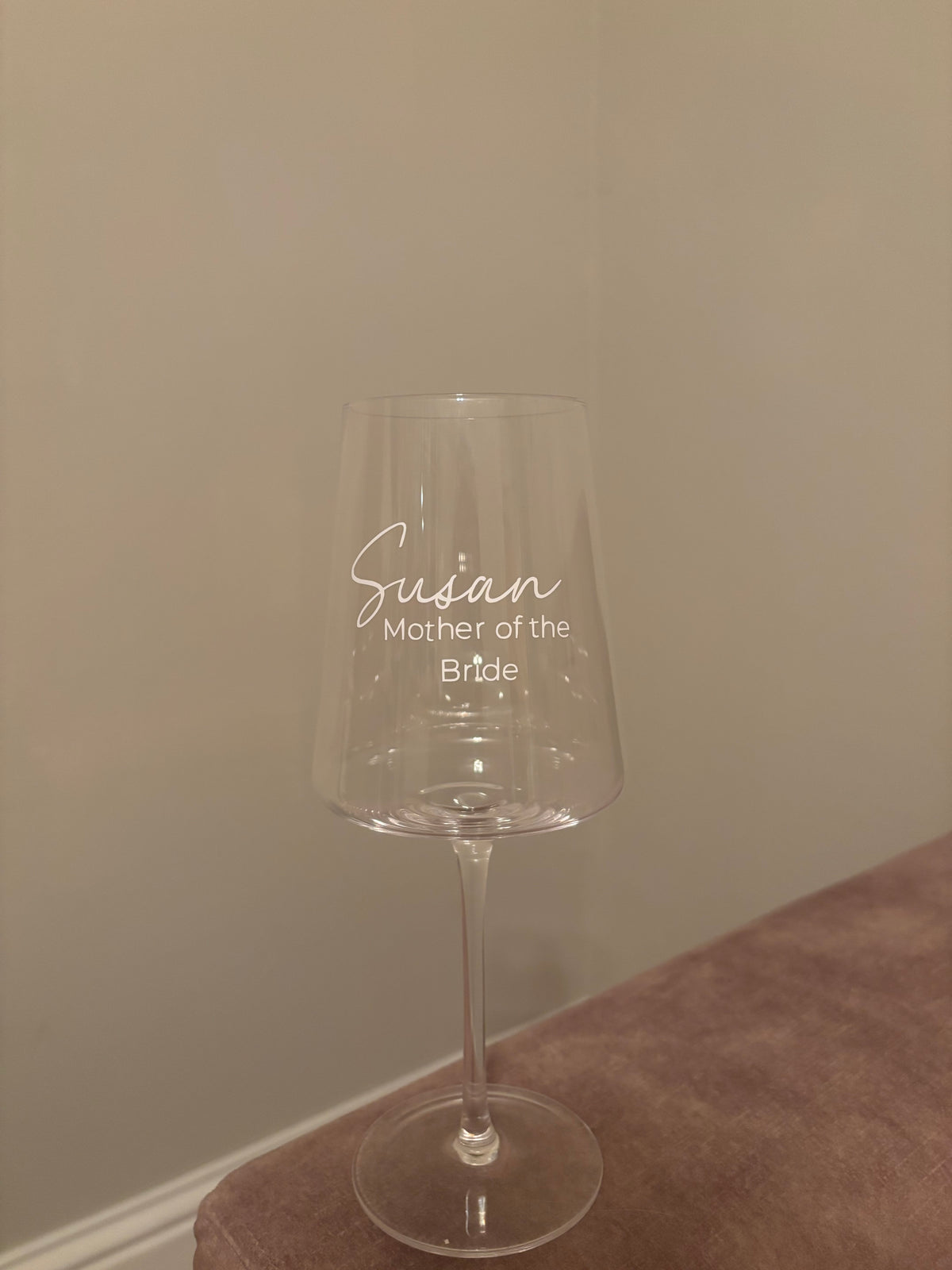 Personalised Bridal Wine Glass
