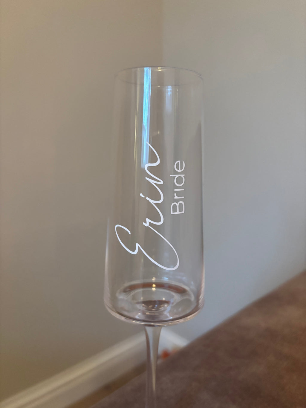Personalised Wedding Champagne Flute