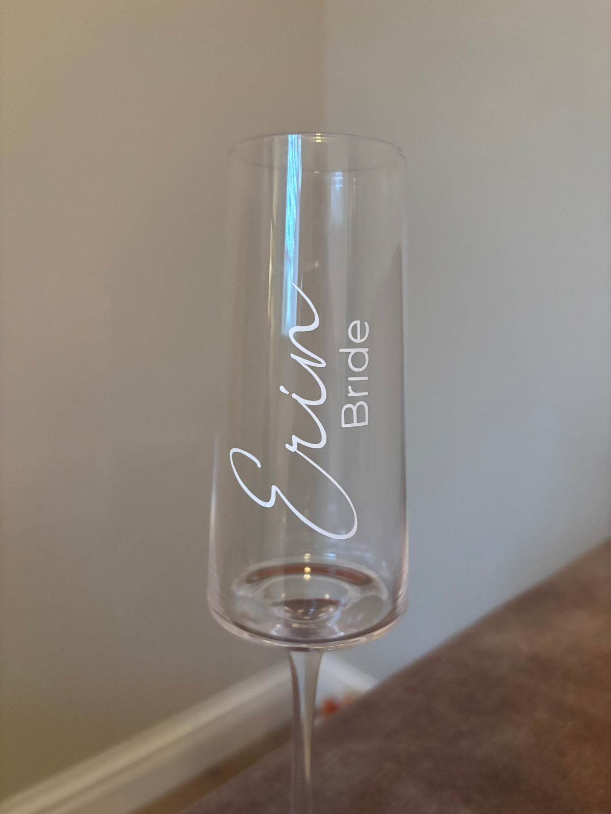 Personalised Wedding Champagne Flute
