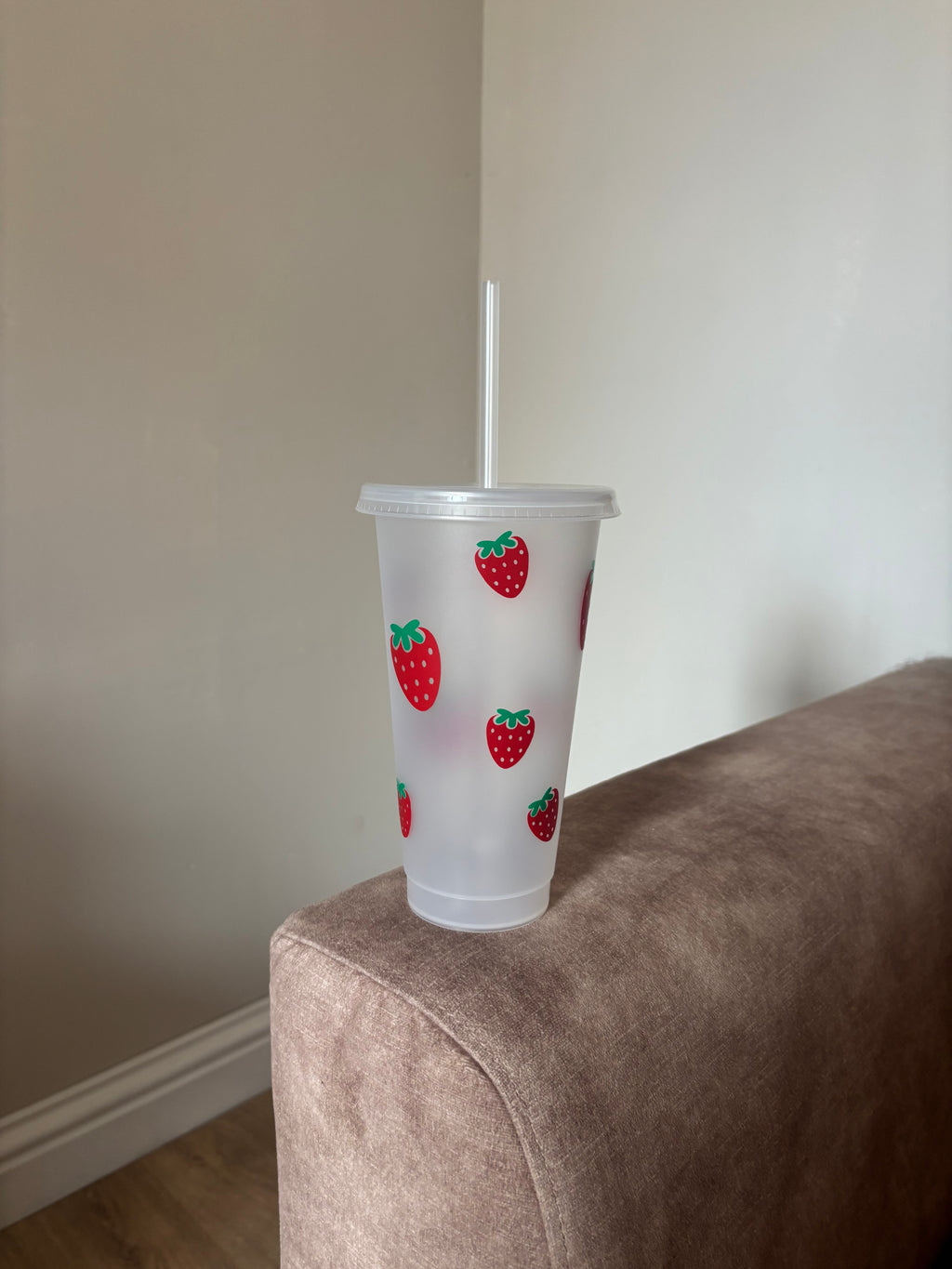 Personalised Strawberry Frosted Cold Cup