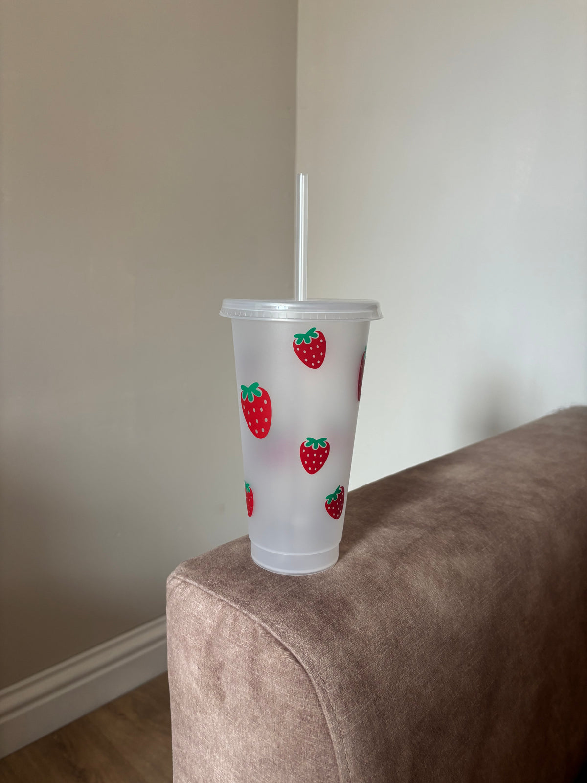 Personalised Strawberry Frosted Cold Cup