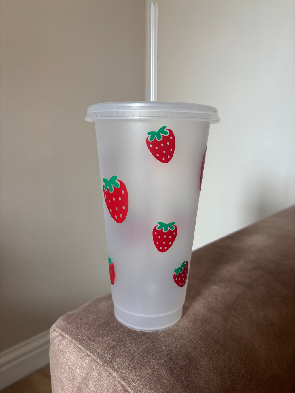 Personalised Strawberry Frosted Cold Cup