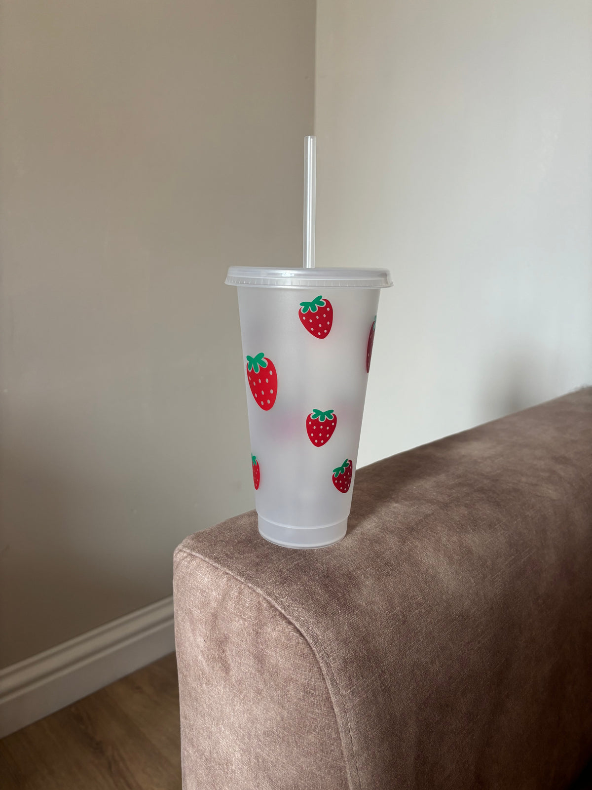 Personalised Strawberry Frosted Cold Cup