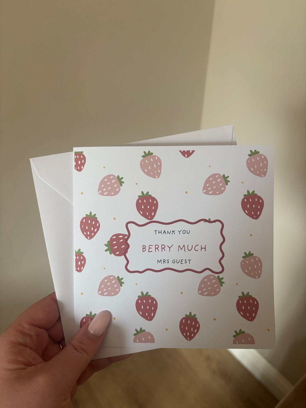 Personalised Thank You Berry Much Teacher Card