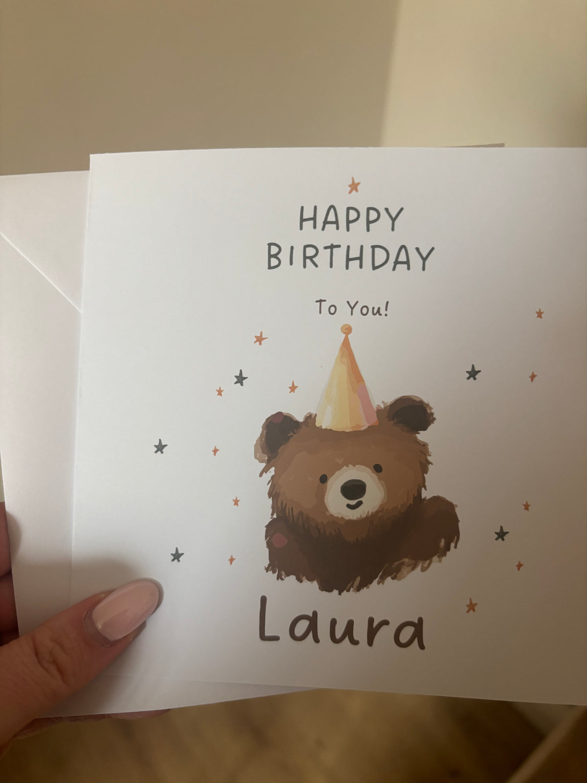 Personalised Bear Birthday Card