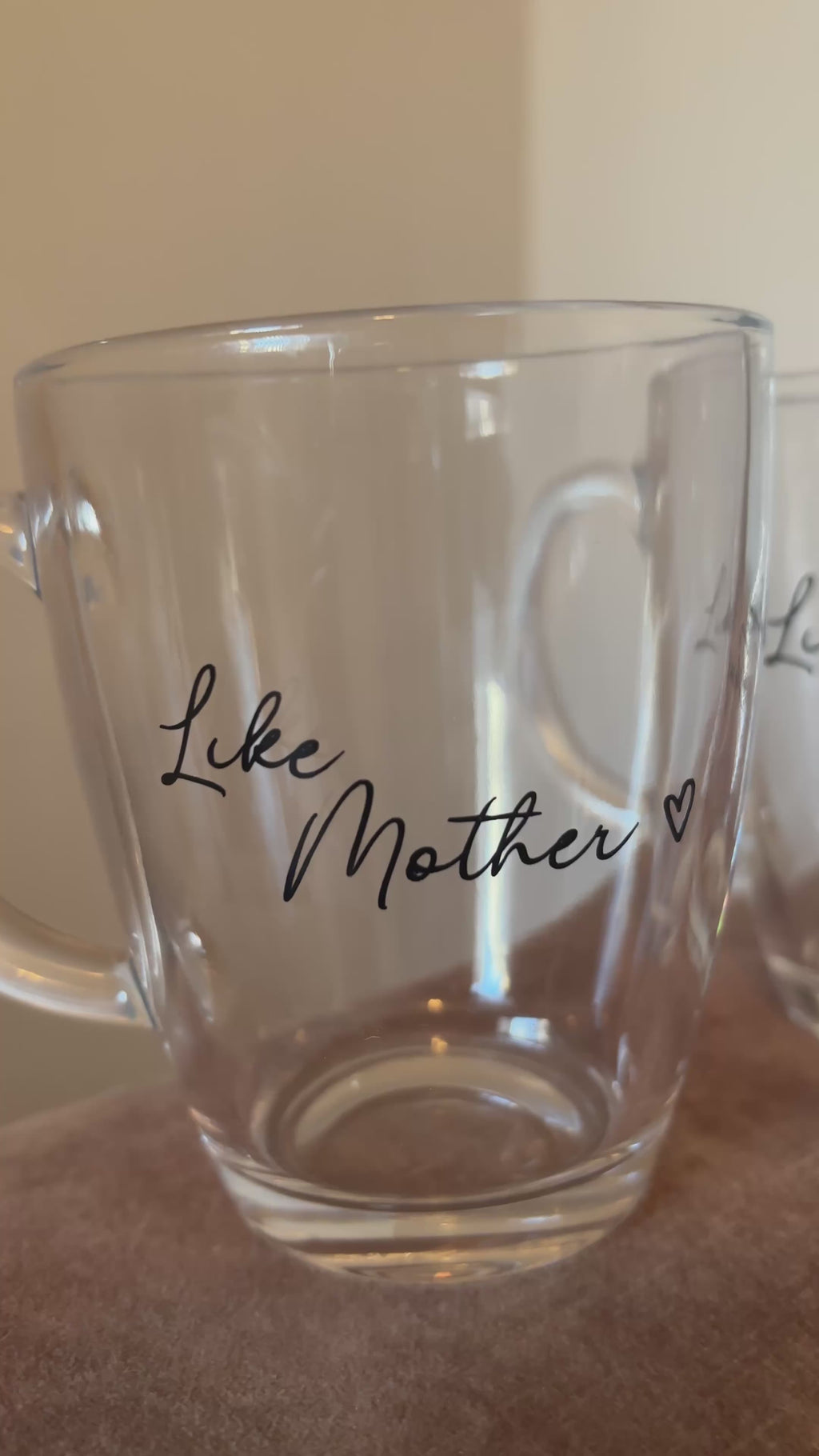 Like Mother Like Daughter Glasses – Custom Handwritten Script Glass Set