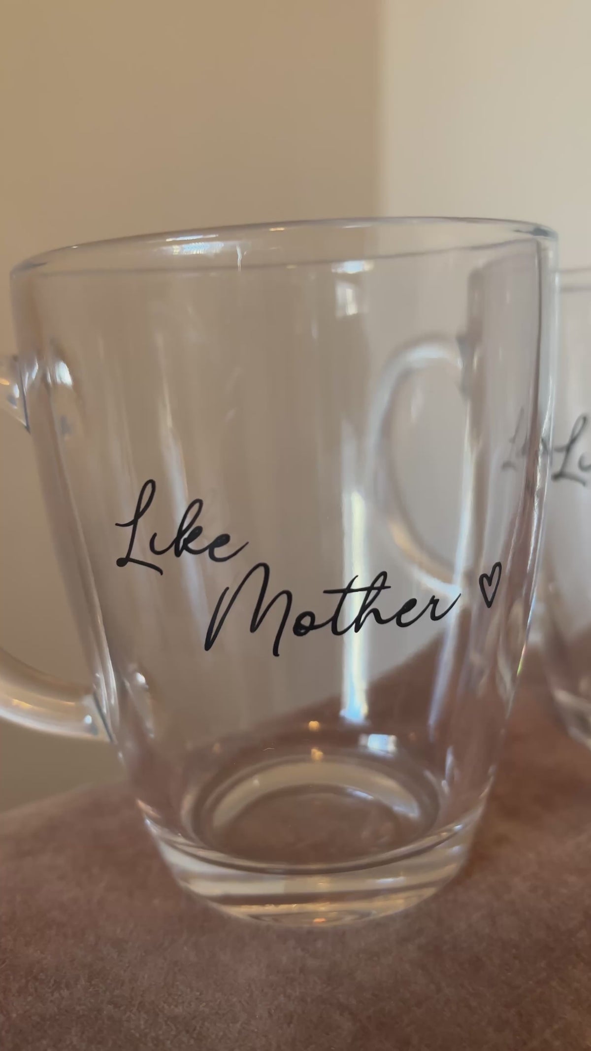 Like Mother Like Daughter Glasses – Custom Handwritten Script Glass Set