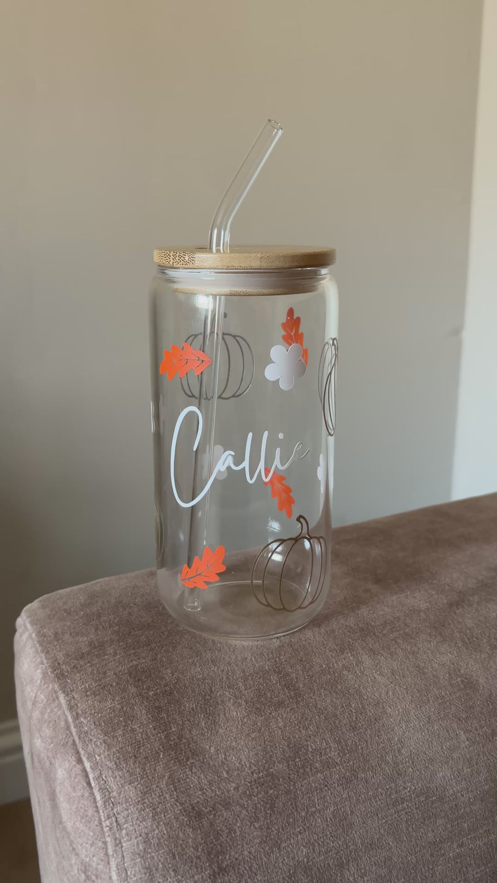 Personalised Autumn Leaves Cup
