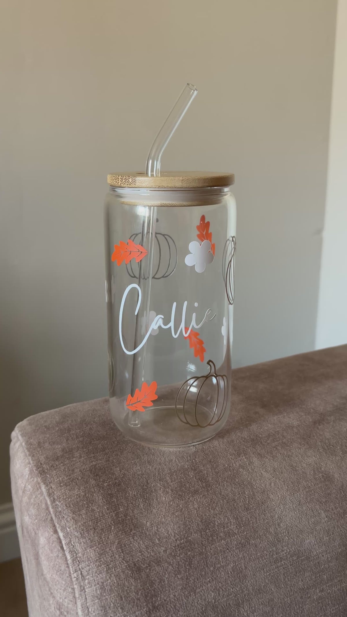 Personalised Autumn Leaves Cup