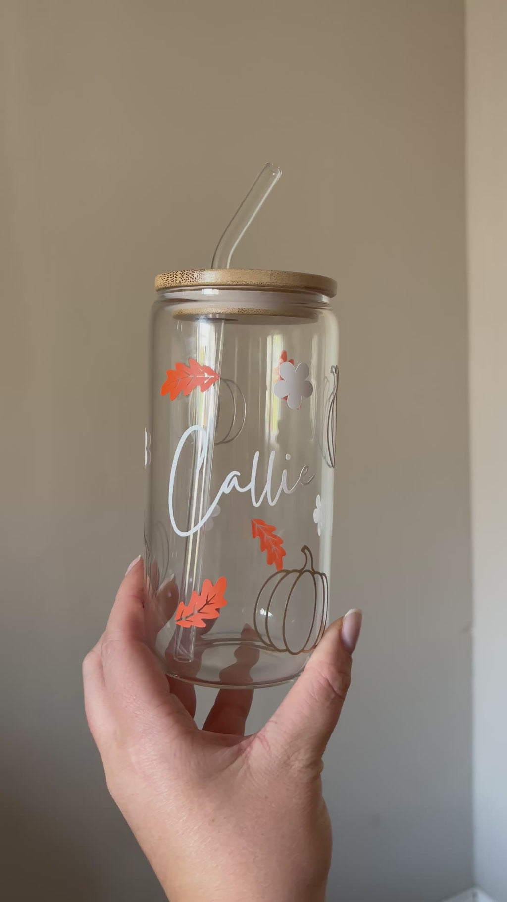 Personalised Autumn Leaves Cup