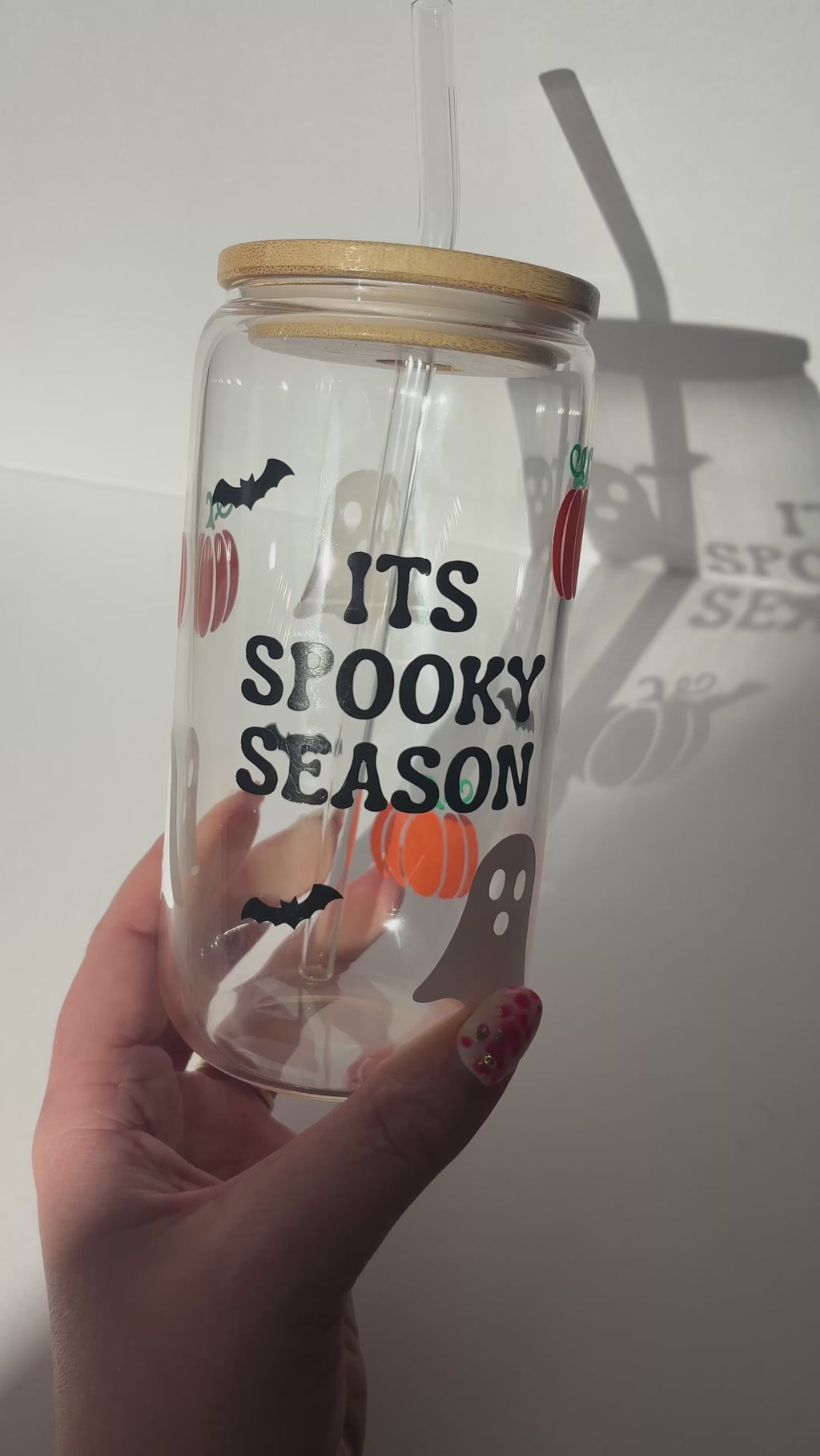 It’s Spooky Season Glass Can 🎃👻