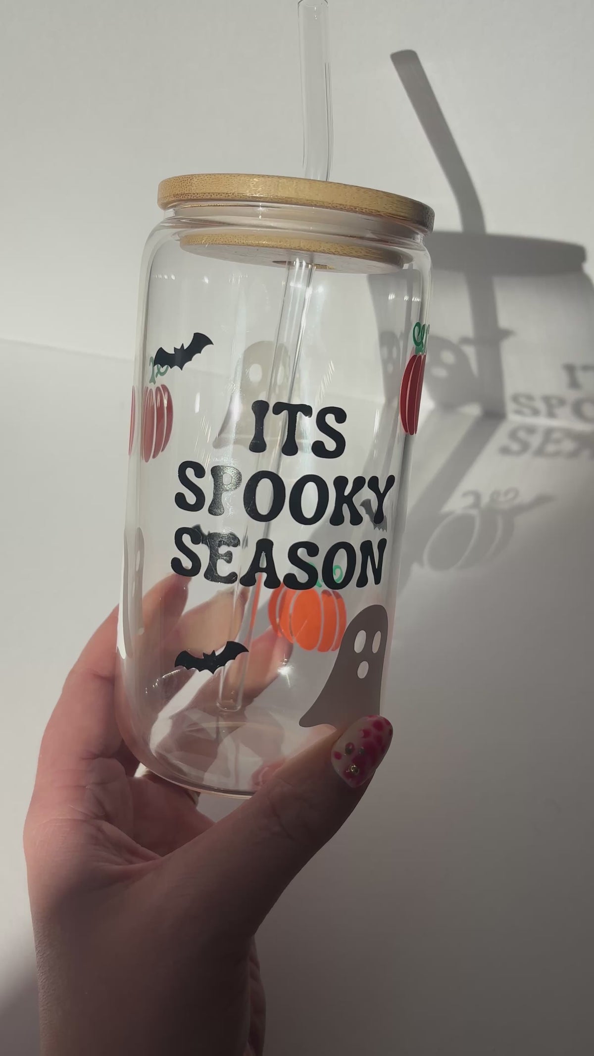 It’s Spooky Season Glass Can 🎃👻